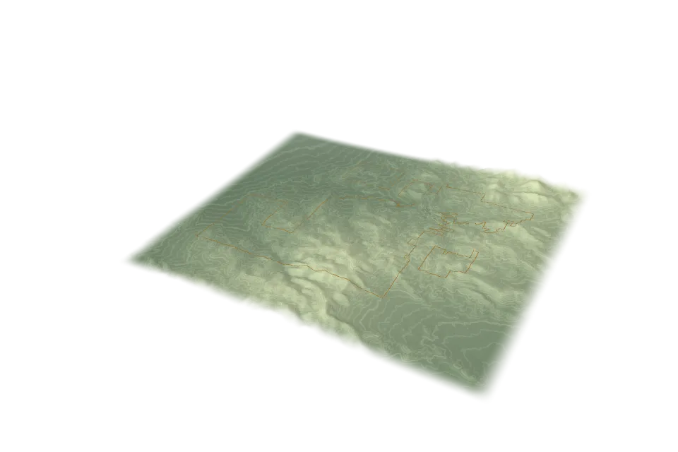 The Manhattan District terrain model